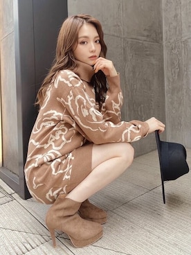 「ミニワンピ」｜RESEXXYさん（レディース・152cm）の秋コーディネート