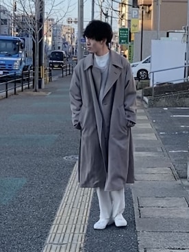 「WYM LIDNM（ウィム バイ リドム）のMILANO RIB HEAVY WEIGHT PO KNIT（ニット/セーター）」を使った、takumaさん（メンズ・178cm）の冬コーディネート