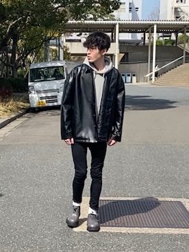 「ペールトーン」｜「アイテム（ブルゾン）」を使った、takumaさん（メンズ・178cm）の春コーディネート