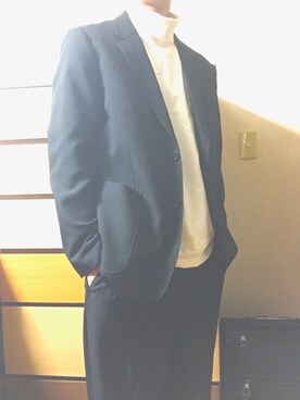 「UNIQLO（ユニクロ）のタートルネックT（長袖）（Tシャツ/カットソー）」を使った、limoomilさん（メンズ・175cm）の春コーディネート