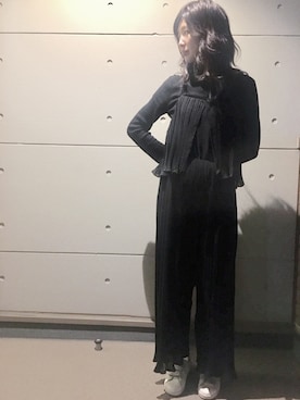 「スタンスミス」｜「アイテム（つなぎ/オールインワン）」を使った、muramotoさん（レディース・167cm）の冬コーディネート