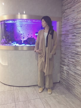 「美容師」｜「アイテム（シャツワンピース）」を使った、muramotoさん（レディース・167cm）の春コーディネート