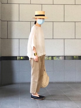 「ARTS & SCIENCE（アーツアンドサイエンス）のアイテム（スリッポン）」を使った、jenさん（レディース・156cm）の夏コーディネート