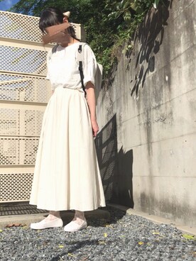 yurieさんの「【days】 フレアマキシスカート」を使ったコーディネート