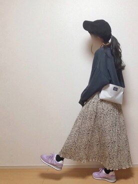 「アコーディオンプリーツ」｜「アイテム（スカート）」を使った、yurieさん（レディース・156cm）の春コーディネート
