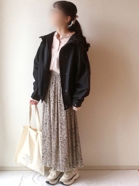 「アコーディオンプリーツ」｜「アイテム（スカート）」を使った、yurieさん（レディース・156cm）の秋コーディネート