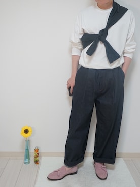 「MB（エムビー）のアイテム（デニムパンツ、ブルー系）」を使った、n6kbnovaさん（メンズ・171cm）の夏コーディネート