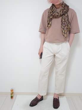 「green label relaxing（グリーンレーベルリラクシング）のSC☆ホップサック WIDE 2P テーパード 9分丈 パンツ / アンクルパンツ（その他パンツ、ホワイト系）」を使った、n6kbnovaさん（メンズ・171cm）の夏コーディネート