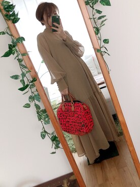 「Ameri（アメリ）のアイテム」を使った、Mitsiさん（レディース・153cm）の秋コーディネート