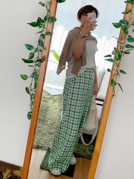 「Les petits basics（ルベーシック）のアイテム」を使った、Mitsiさん（レディース・153cm）の冬コーディネート