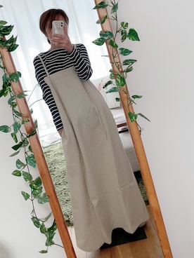 「Lavish Gate（ラヴィッシュゲート）のアイテム（オールインワン・サロペット）」を使った、Mitsiさん（レディース・153cm）の春コーディネート