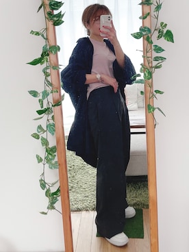 「春めきシューズ」｜「アイテム（ステンカラーコート）」を使った、Mitsiさん（レディース・153cm）の春コーディネート