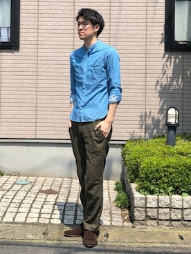 「長袖シャツ」｜わんさん（メンズ・181cm・20代）の夏コーディネート