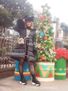 「Jeffrey Campbell（ジェフリーキャンベル）のアイテム（スニーカー）」を使った、イロハ レナさん（レディース・163cm）の冬コーディネート