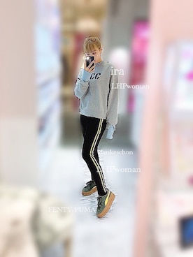 「puma by rhianna」｜イロハ レナさん（レディース・163cm）の冬コーディネート