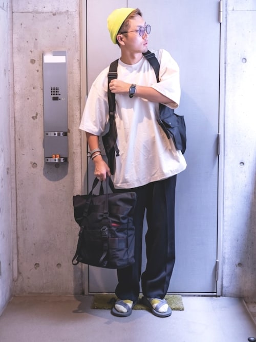 BRIEFING ブリーフィング URBAN BUCKET トートバッグを使った人気ファッションコーディネート WEAR