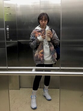 「RIPNDIP（リップンディップ）のアイテム（ジャケット/アウター）」を使った、Gloriaさん（レディース・158cm）の秋コーディネート