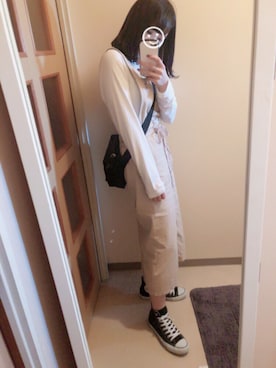 「Chico（チコ）のアイテム（サロペット/オーバーオール）」を使った、ゆさん（レディース・157cm）の秋コーディネート