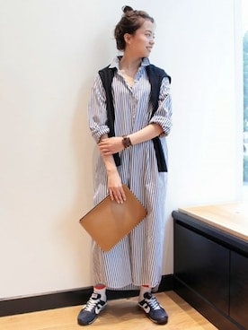 「Deuxieme Classe（ドゥーズィエムクラス）のアイテム（ソックス/靴下）」を使った、HASEさん（レディース・160cm）の秋コーディネート