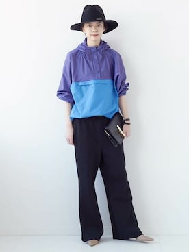 「hat」｜「アイテム（ブルゾン）」を使った、HASEさん（レディース・160cm）の春コーディネート
