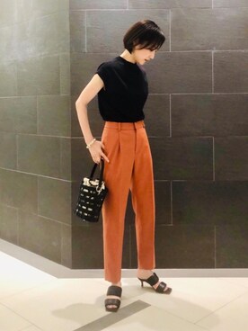 「ベーシック/トラッド」｜安田 智江さん（レディース・161cm）の夏コーディネート