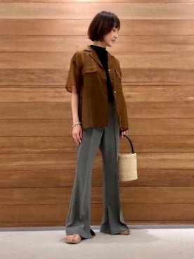 「VONDEL（フォンデル）のアイテム」を使った、安田 智江さん（レディース・161cm）の夏コーディネート