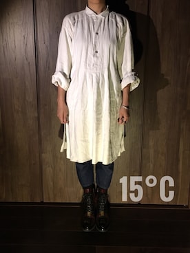 「DRIES VAN NOTEN（ドリスヴァンノッテン）のアイテム（ブーツ）」を使った、Satsukiさん（レディース・170cm）の春コーディネート