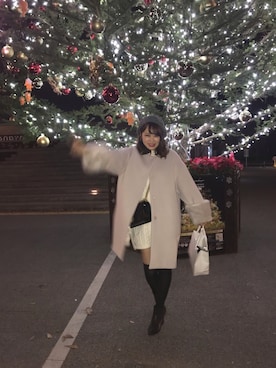 「ニーハイソックス」｜「アイテム（ワンピース）」を使った、y u r iさん（レディース・162cm）の冬コーディネート
