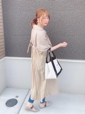 「アイテム（トレンチコート）」を使った、y u r iさん（レディース・162cm・20代）の春コーディネート