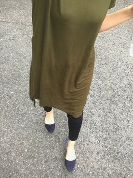 「Bershka（ベルシュカ）のアイテム（トップス、グリーン系）」を使った、Miさん（レディース・154cm）の夏コーディネート