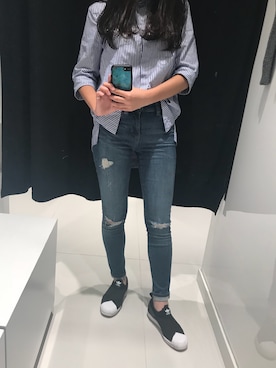 「adidas（アディダス）のadidas SS SlipOn（スニーカー）」を使った、Miさん（レディース・154cm）の秋コーディネート