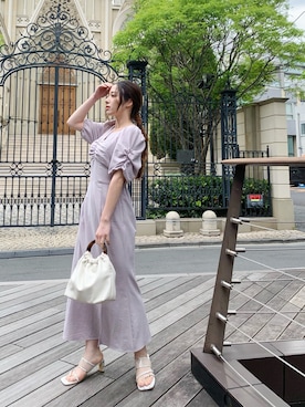 「LIPSERVICE（リップサービス）のアイテム（ワンピース/ドレス）」を使った、谷口美咲さん（レディース・153cm）の春コーディネート