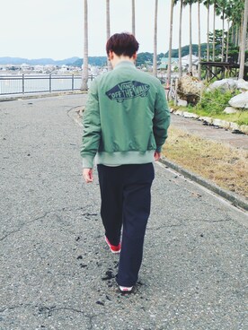「VANS（バンズ）のアイテム（ブルゾン）」を使った、soraoさん（メンズ・175cm）の冬コーディネート