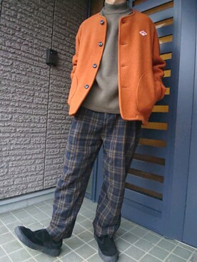 「EMMA  CLOTHES」｜「アイテム（ノーカラージャケット）」を使った、しょーわさん（メンズ・168cm）の冬コーディネート