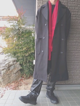 「EMMA  CLOTHES」｜「アイテム（ブーツ）」を使った、しょーわさん（メンズ・168cm）の冬コーディネート