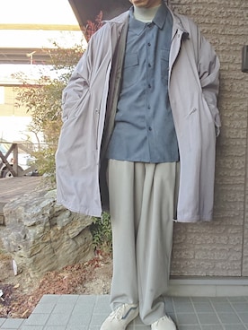 「SENSEOFPLACE」｜「アイテム（モッズコート）」を使った、しょーわさん（メンズ・168cm）の冬コーディネート