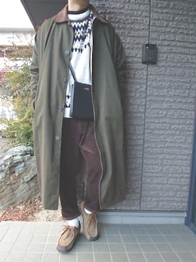 「EMMA  CLOTHES」｜「アイテム（ブーツ）」を使った、しょーわさん（メンズ・168cm）の冬コーディネート