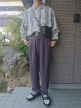 「TIDEWAY（タイドウェイ）のアイテム」を使った、しょーわさん（メンズ・168cm）の春コーディネート