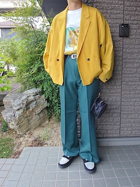 「TIDEWAY（タイドウェイ）のアイテム」を使った、しょーわさん（メンズ・168cm）の春コーディネート