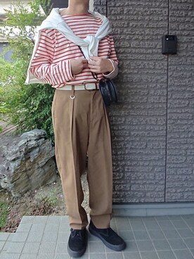 「TIDEWAY（タイドウェイ）のアイテム」を使った、しょーわさん（メンズ・168cm）の春コーディネート