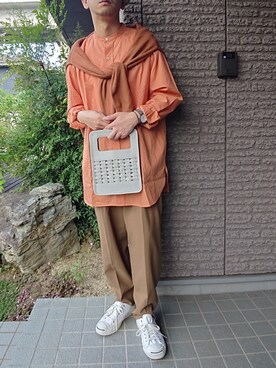 「Vincent et Mireille（バンソンエミレイユ）のアイテム」を使った、しょーわさん（メンズ・168cm）の春コーディネート