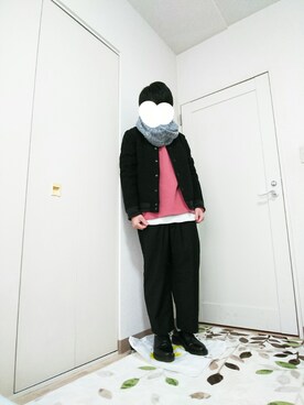 「Right-on（ライトオン）のアイテム（スタジャン）」を使った、TAKさん（メンズ・165cm）の冬コーディネート