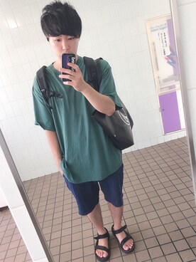 「VOLCOM（ボルコム）のアイテム（バッグ）」を使った、こーさん（メンズ・173cm）の夏コーディネート