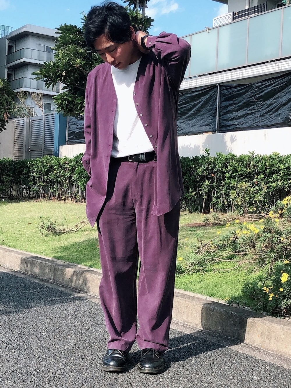 murral ミューラル　セットアップ　ジャケット　パンツ　パープル　紫 セール】メンズのセットアップ（パープル/紫色系）ファッション