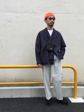 「AND TEMA（アンドテマ）のアイテム」を使った、KOHEY!?さん（メンズ・169cm）の春コーディネート