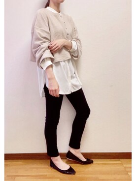 「KOBE LETTUCE（コウベレタス）のアイテム（バレエシューズ）」を使った、suzu.さん（レディース・160cm）の春コーディネート