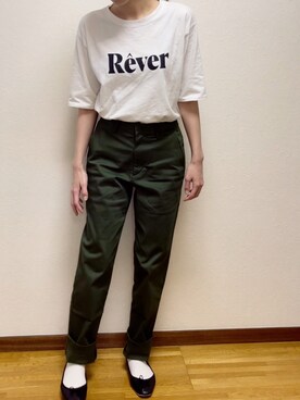 「KOBE LETTUCE（コウベレタス）のアイテム（バレエシューズ）」を使った、suzu.さん（レディース・160cm）の春コーディネート
