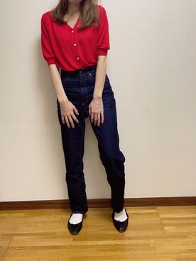 「KOBE LETTUCE（コウベレタス）のアイテム（バレエシューズ）」を使った、suzu.さん（レディース・160cm）の春コーディネート