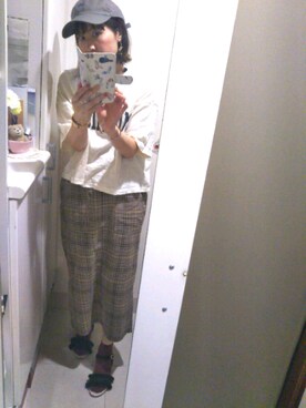 「cepo（セポ）のアイテム（キャップ）」を使った、ナッツさん（レディース・157cm）の秋コーディネート