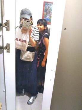 「cepo（セポ）のアイテム（キャップ）」を使った、ナッツさん（レディース・157cm）の夏コーディネート